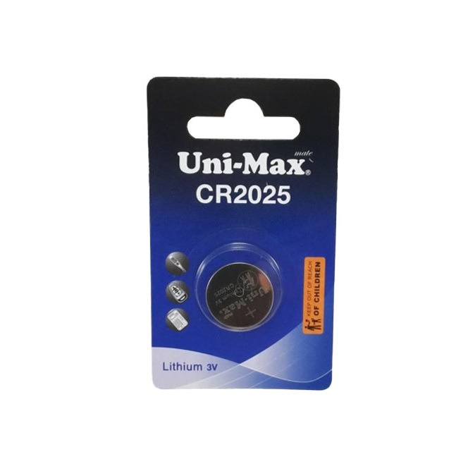 باتری سکه ای یونی مکس مدل 2025 بسته 1 عددی